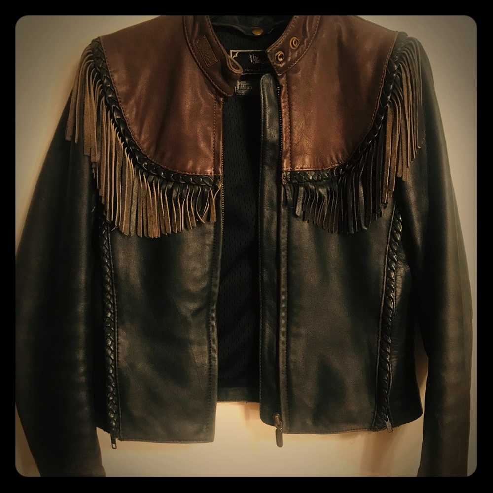 Harley Davidson Willie G Women’s Leather Jacket Rare Vintage